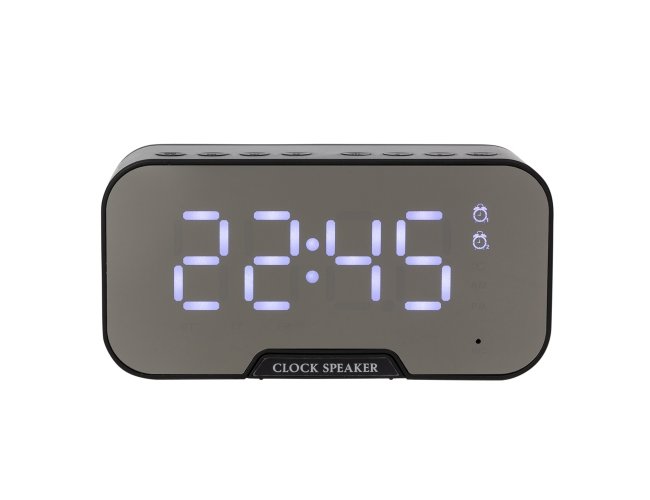 Caixa de Som Multim�dia com Rel�gio e Suporte para Celular - Modelo DEC 03019