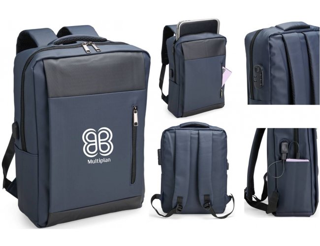Mochila PU Impermevel Antifurto 22L - Modelo DEC 08156
