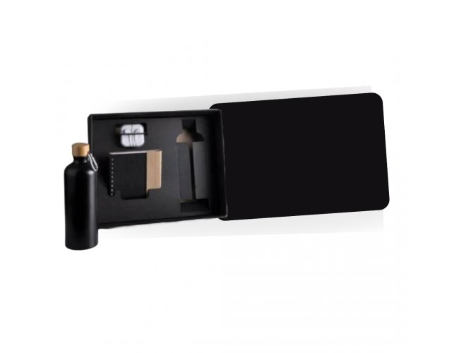 Kit Garrafa , caderno e fone de ouvido - Modelo DEC 90284