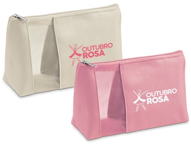 Bolsa de cosmticos. Microfibra e rede. 210 x 130 x 85 mm - Modelo DEC 92717