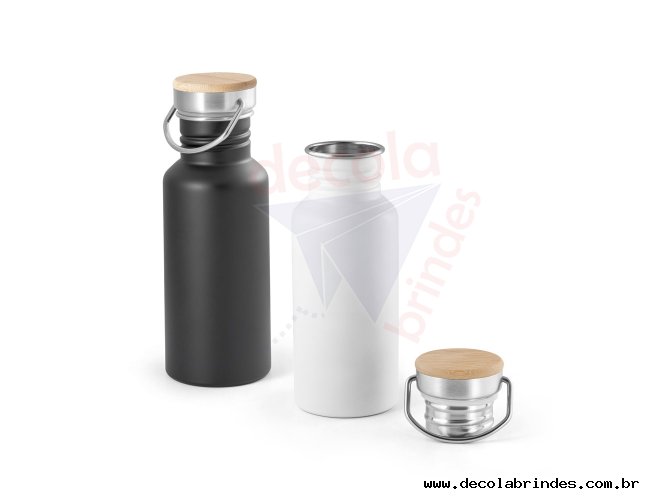 Squeeze de Ao inox Tampa em bambu - 540 ml - Modelo DEC 94064