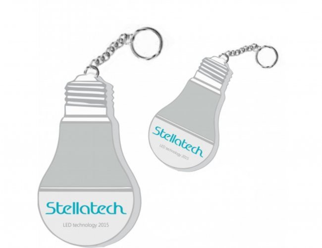 Chaveiro Estilizado Acrlico Resinado - Modelo DEC CH04 Formato Lampada