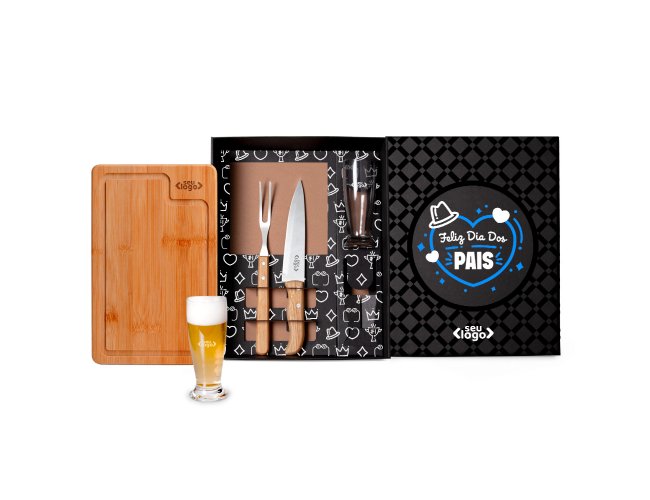 Kit Para Churrasco Com Copos  5 Peas - Modelo DEC 9027L