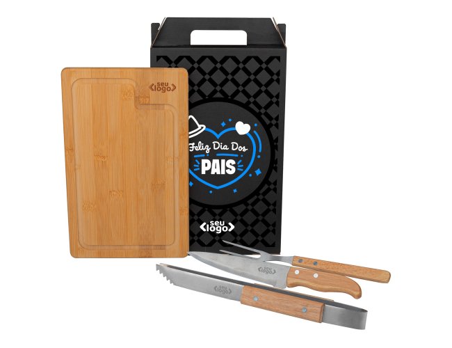 Conj. Para Churrasco Com Pegador 4 Peças - Modelo DEC 19326